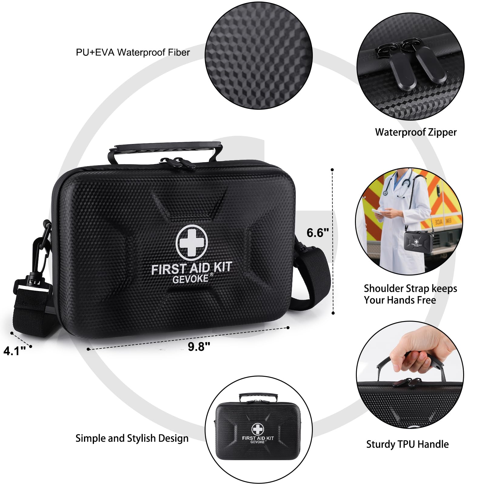 Gevoke 410-piece waterproof EVA case emphasizes rugged protection for outdoor use