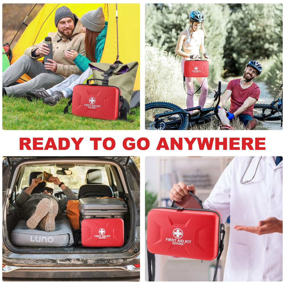 Gevoke first-aid-kit family use in vehicle, home, camping, and office safety