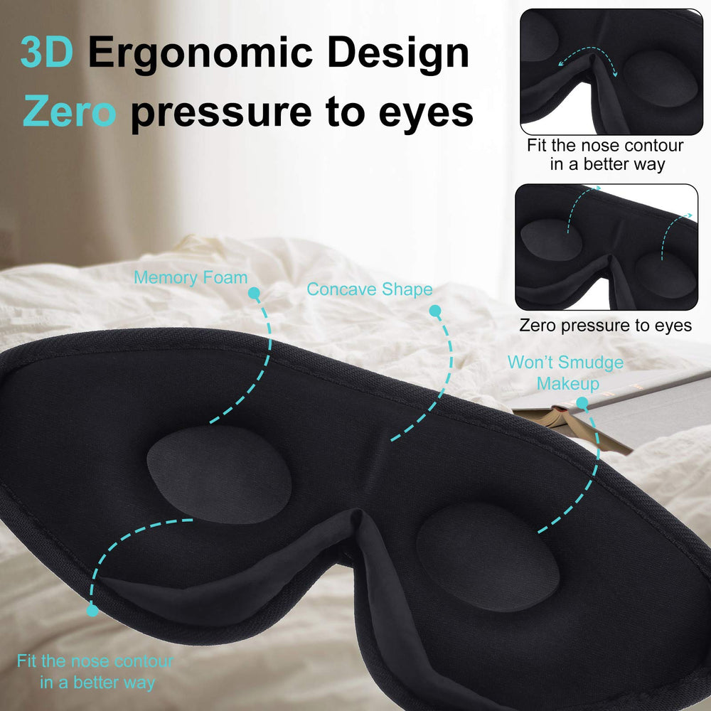 Geyoga adjustable strap sleep mask ensures secure fit without slipping