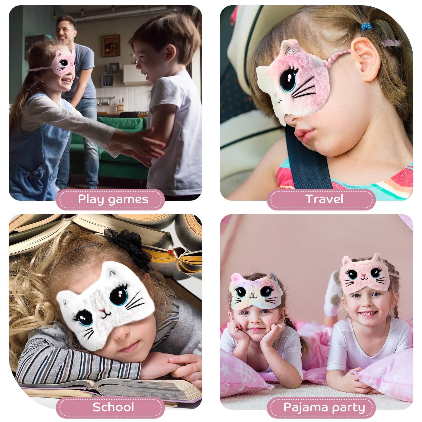 Geyoga antifaz animal, diseño divertido, perfecto para dormir durante vuelos.