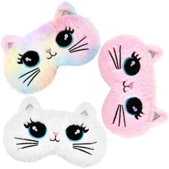 Geyoga antifaz gato para niños, peluche suave para dormir cómodo.