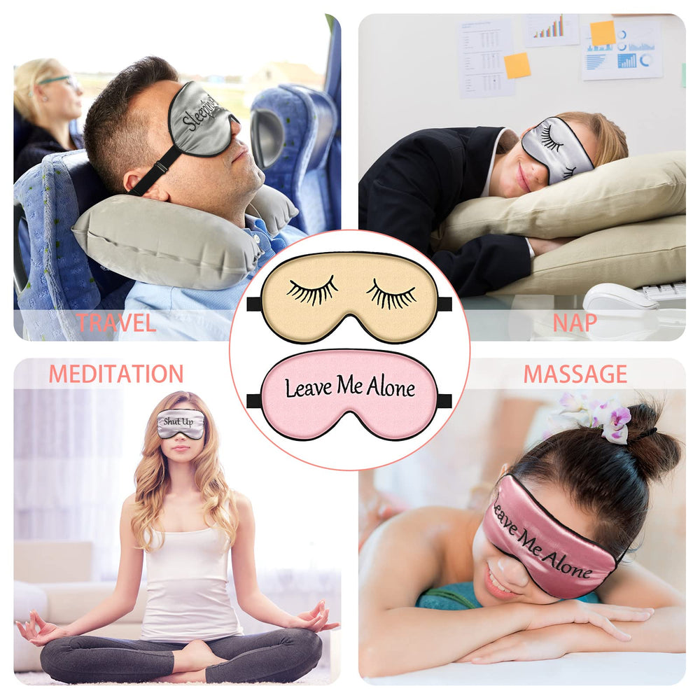 Geyoga blackout eye mask blocks light for peaceful meditation or nap.