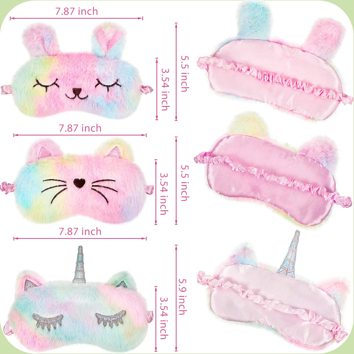 Geyoga bunny sleep eye cover plush design comforts kids during bedtime