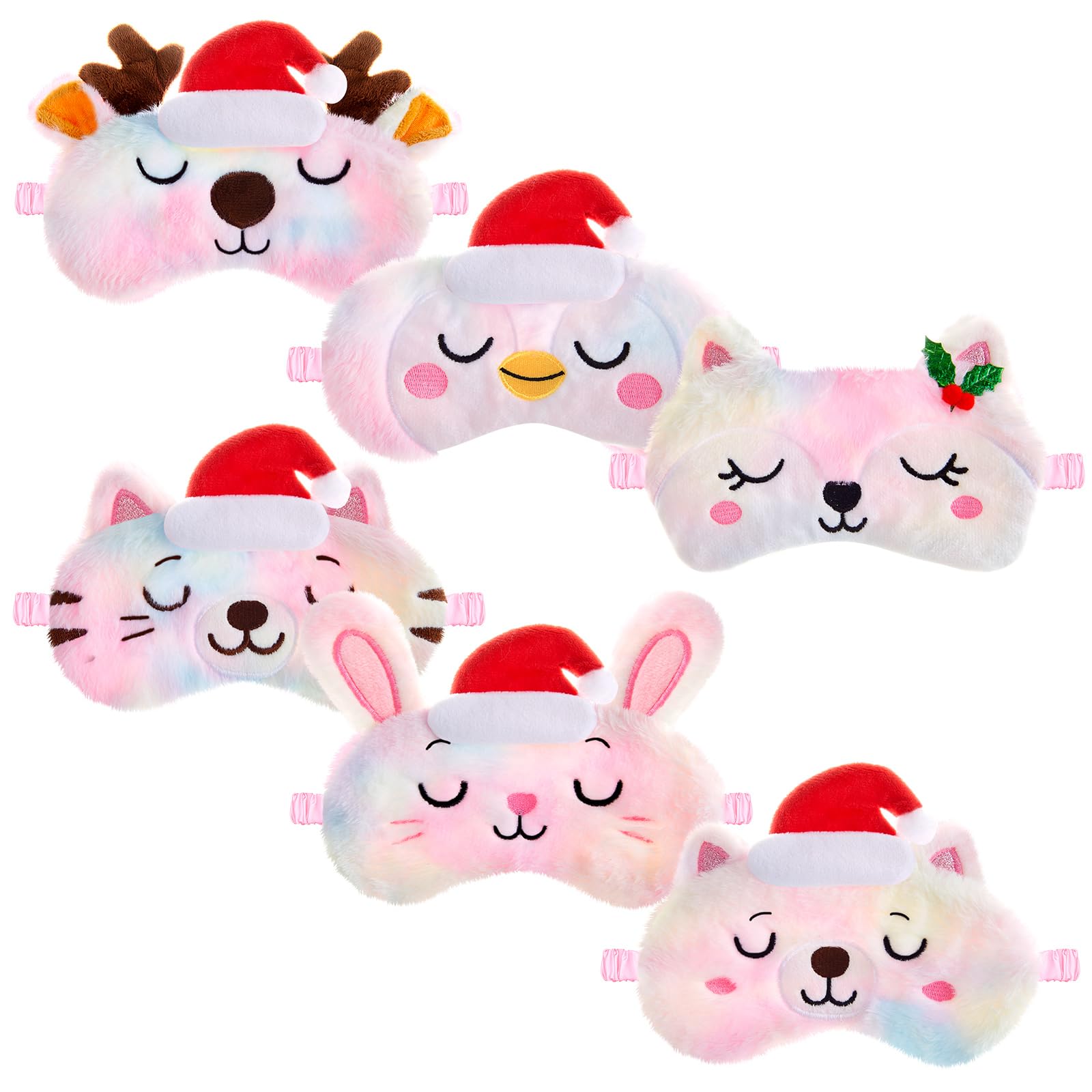 Geyoga Christmas sleeping mask bear design blocks light for comfortable bedtime during holidays.