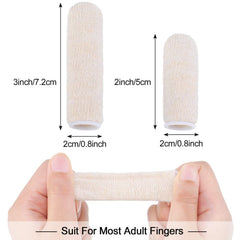 Geyoga: dedos de algodón largo 3 pulgadas, protección adicional para dedos y uñas.