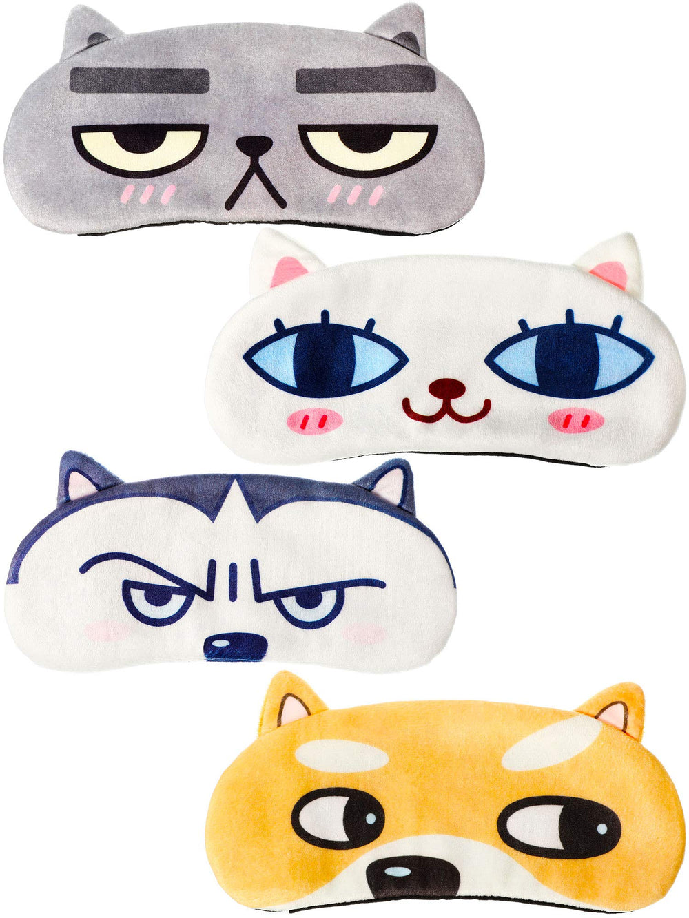 Geyoga sleeping mask with cat design blocks light for restful naps.