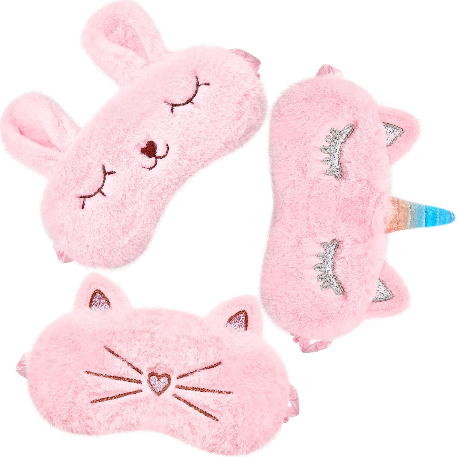 Geyoga mascarilla dormir niño conejo de peluche suave para descanso cómodo