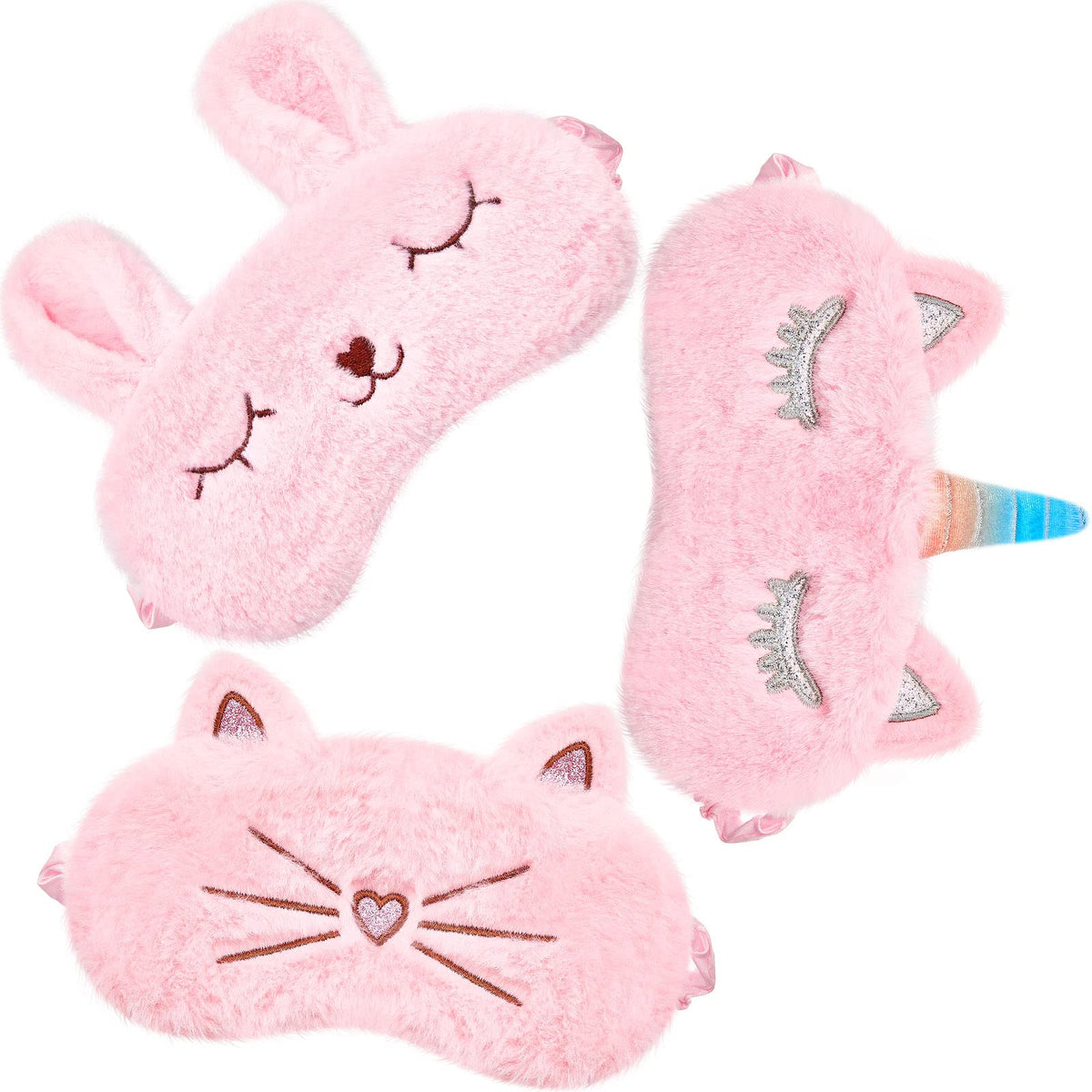 Geyoga mascarilla dormir niño conejo de peluche suave para descanso cómodo