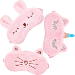 Geyoga mascarilla dormir niño conejo de peluche suave para descanso cómodo