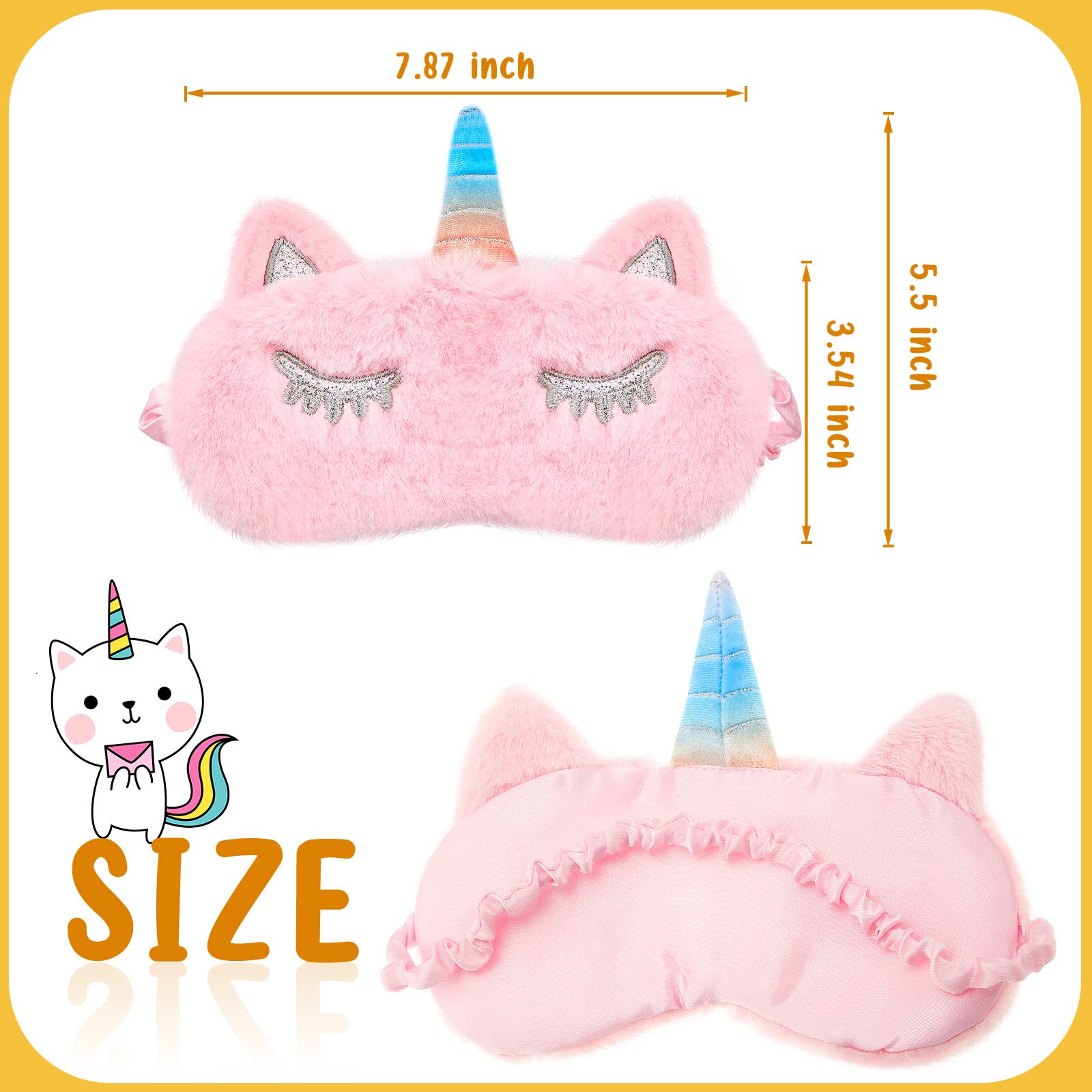 Geyoga mascarilla dormir niño gato de peluche diseño tierno para dormir
