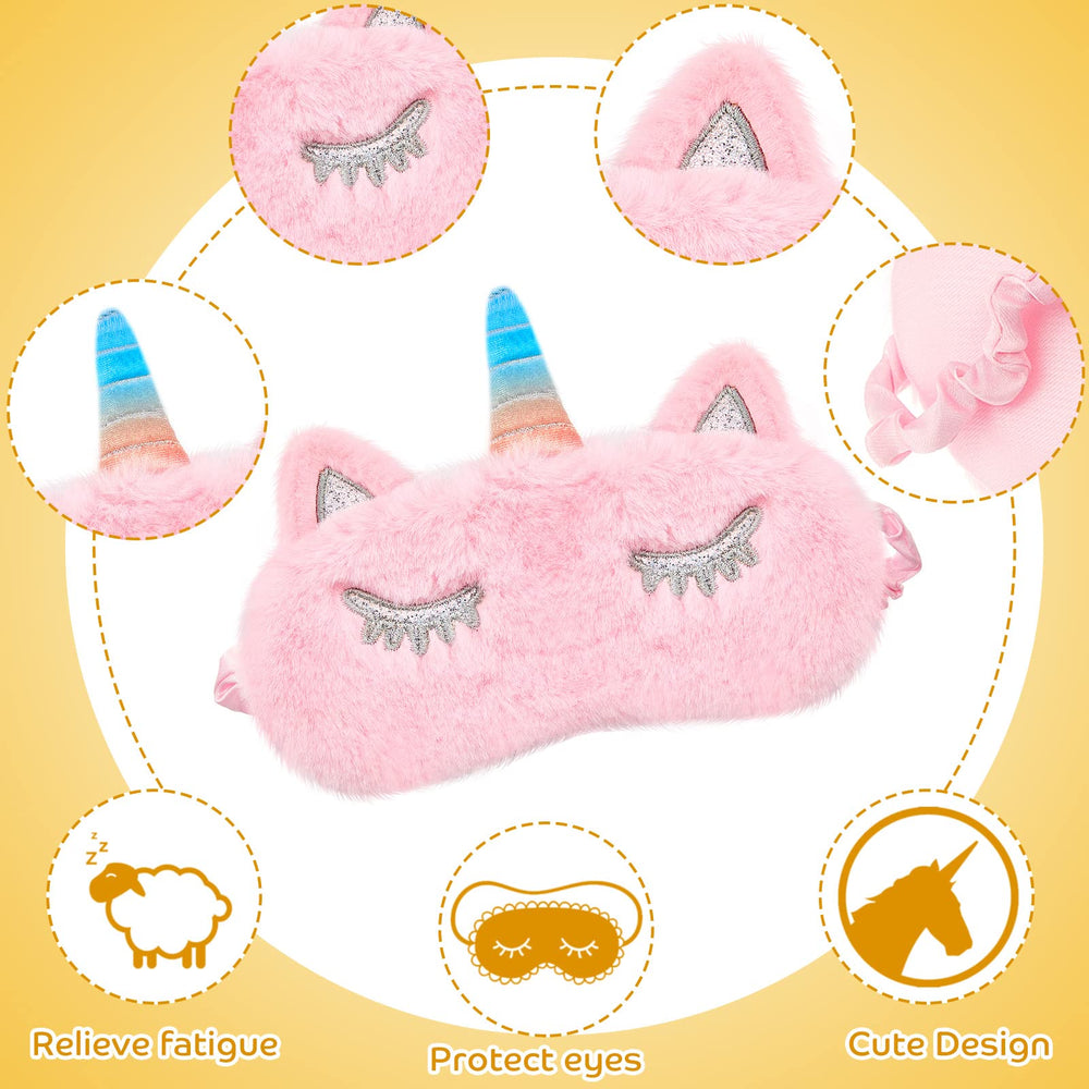 Geyoga mascarilla dormir niño unicornio de peluche suave para relajación ocular