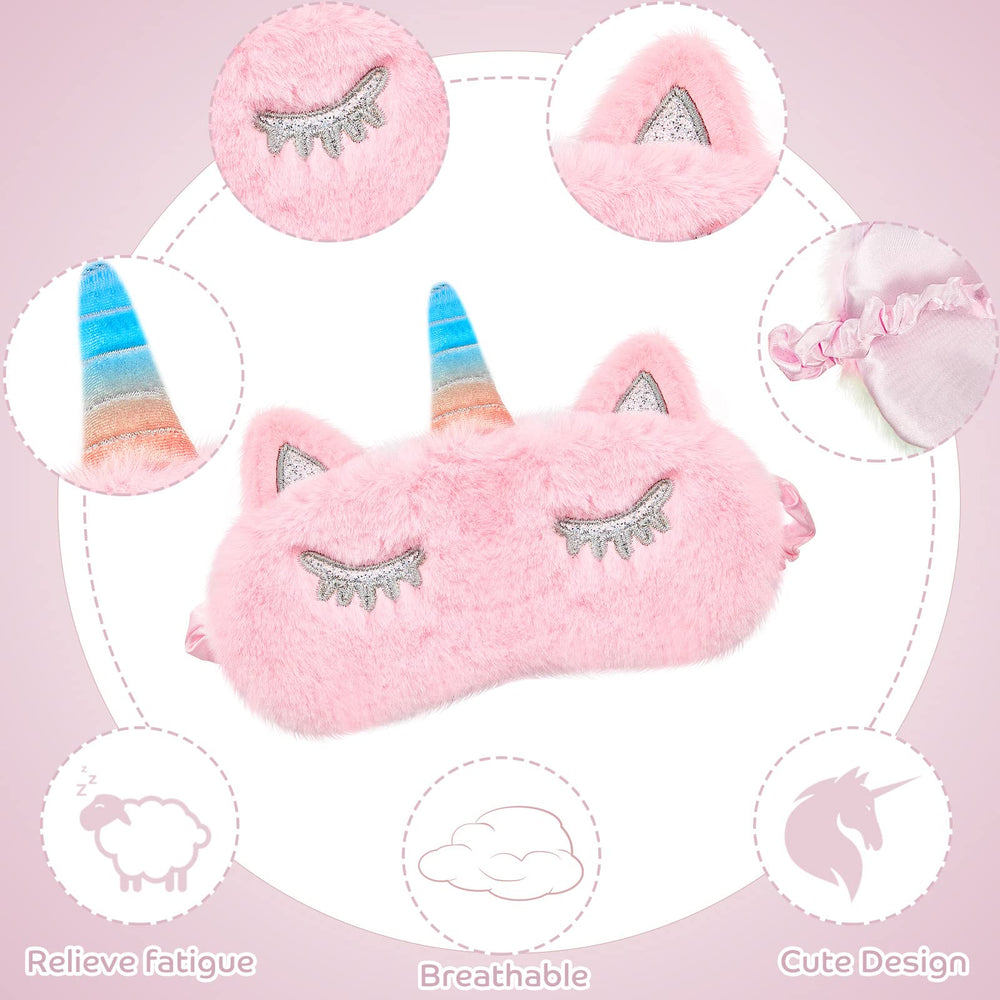 Geyoga máscara ocular con diseño animal, ideal para fiestas de pijama y relajación.