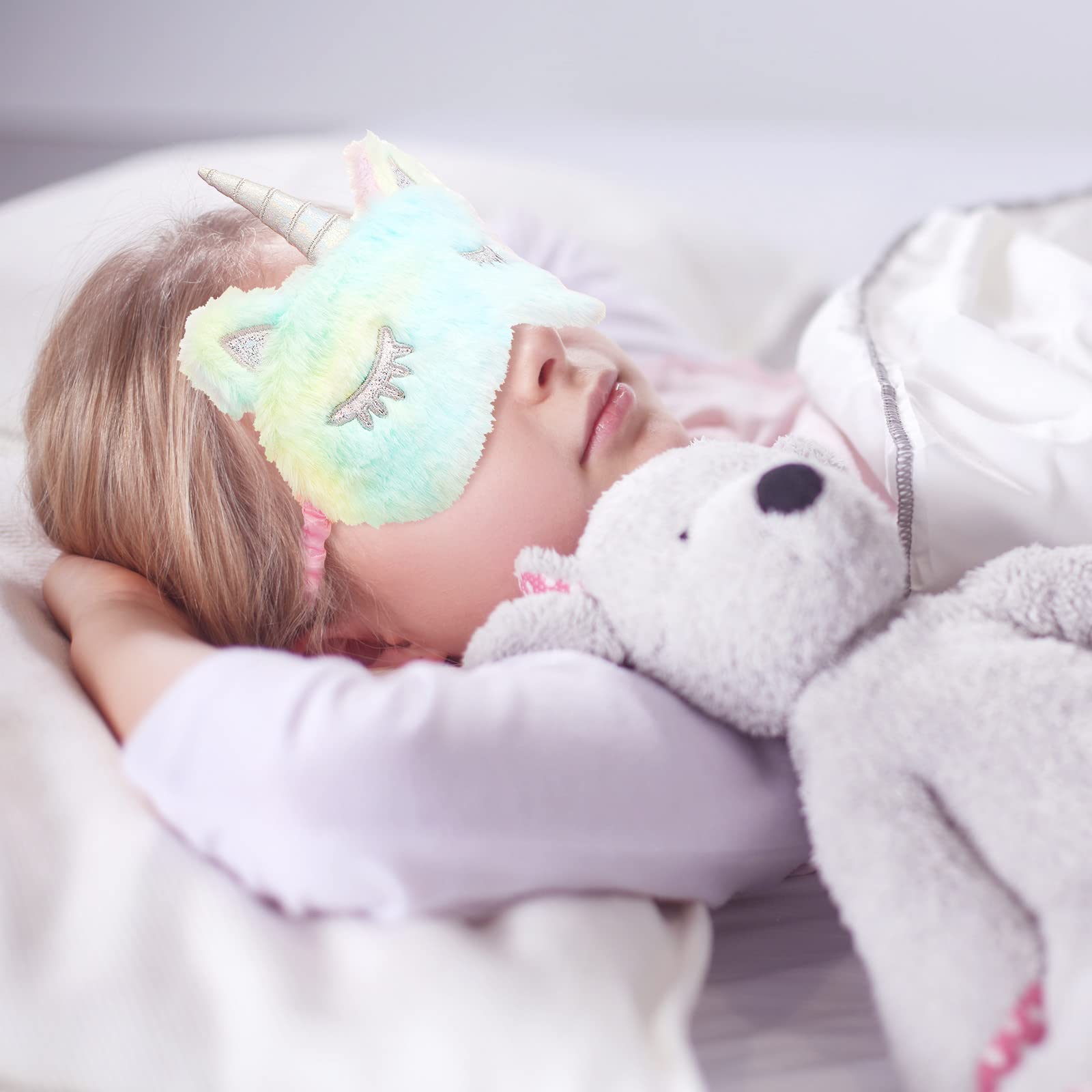 Geyoga máscara ocular suave para dormir en casa o viaje, transporte fácil.
