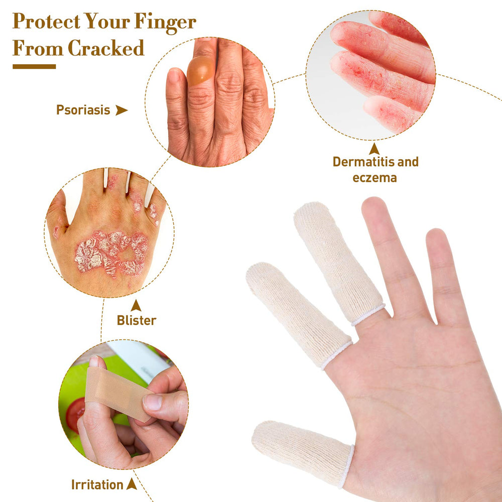Geyoga protector de dedo pulgar de algodón corto, prevención de rozaduras en guantes.