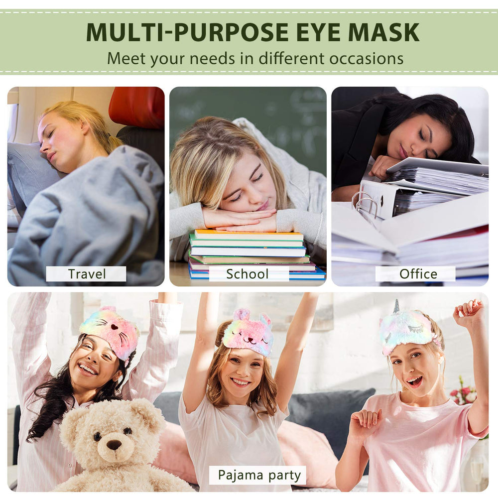 Geyoga soft plush eye cover close-up shows cozy texture