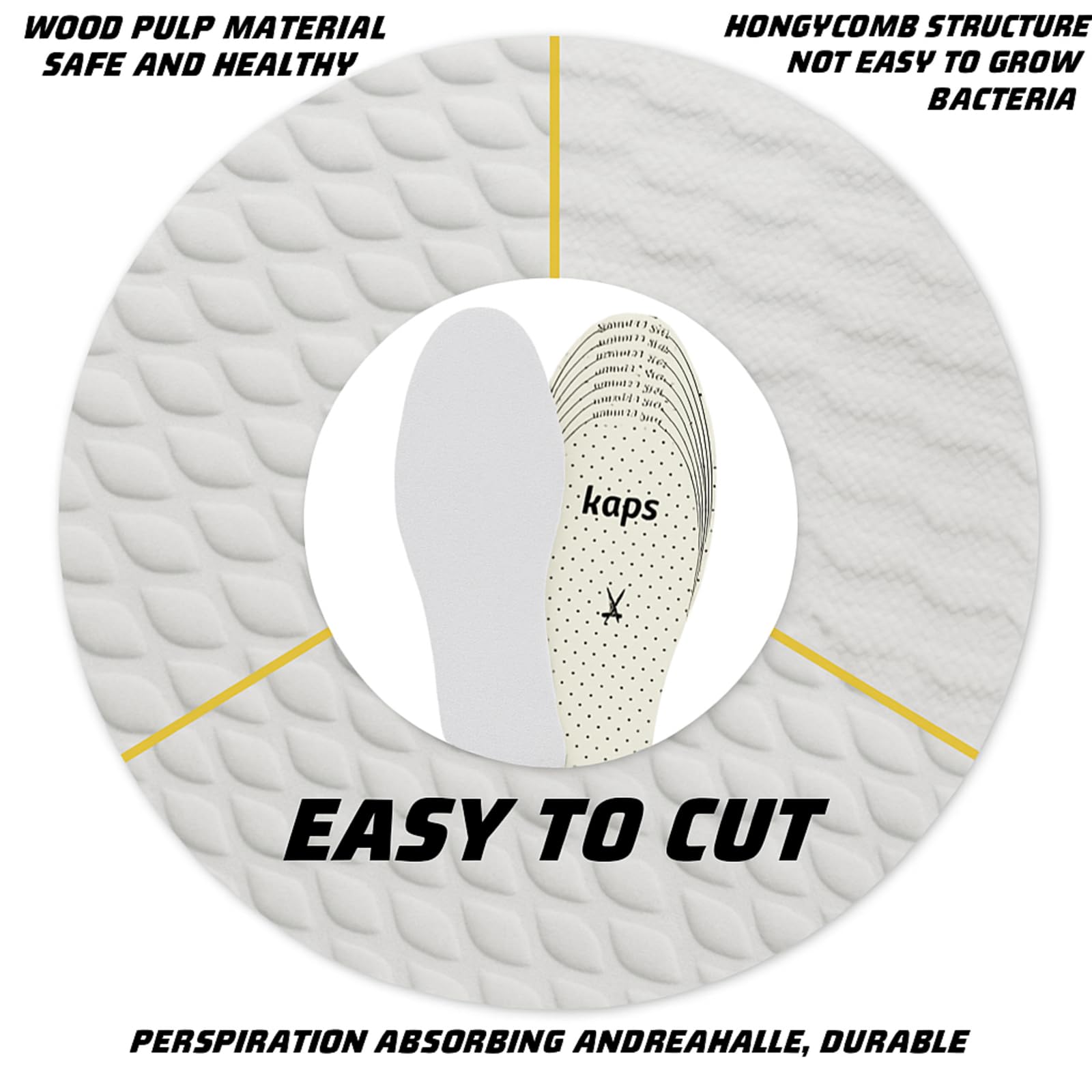 Geyoga thin inserts cut-to-fit for most shoes.
