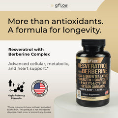Gflow vitamins berberine-cinnamon capsule supports metabolic balance and heart health.