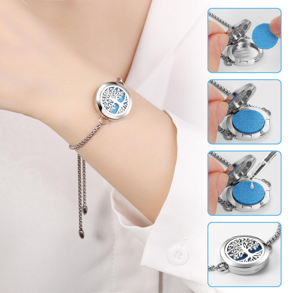 GFONDINGD adjustable stainless steel chain fits comfortably on your wrist.