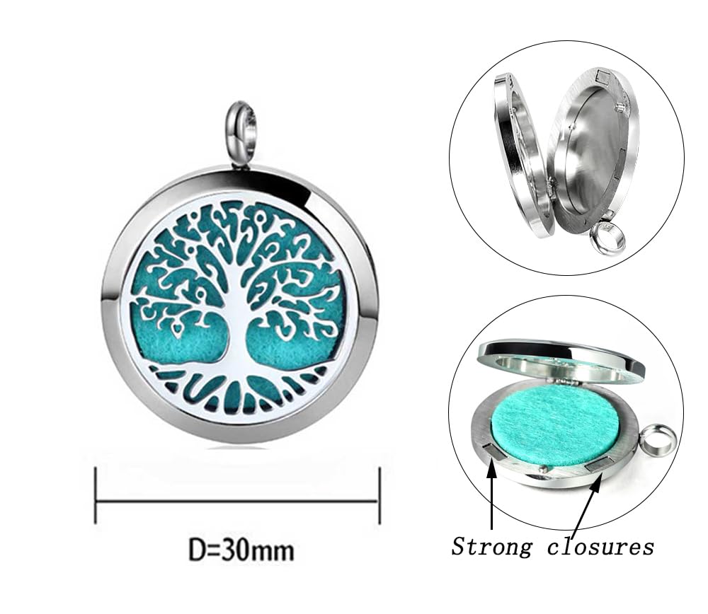 GFONDINGD stainless steel locket diffuser back prevents oil marks on clothing.