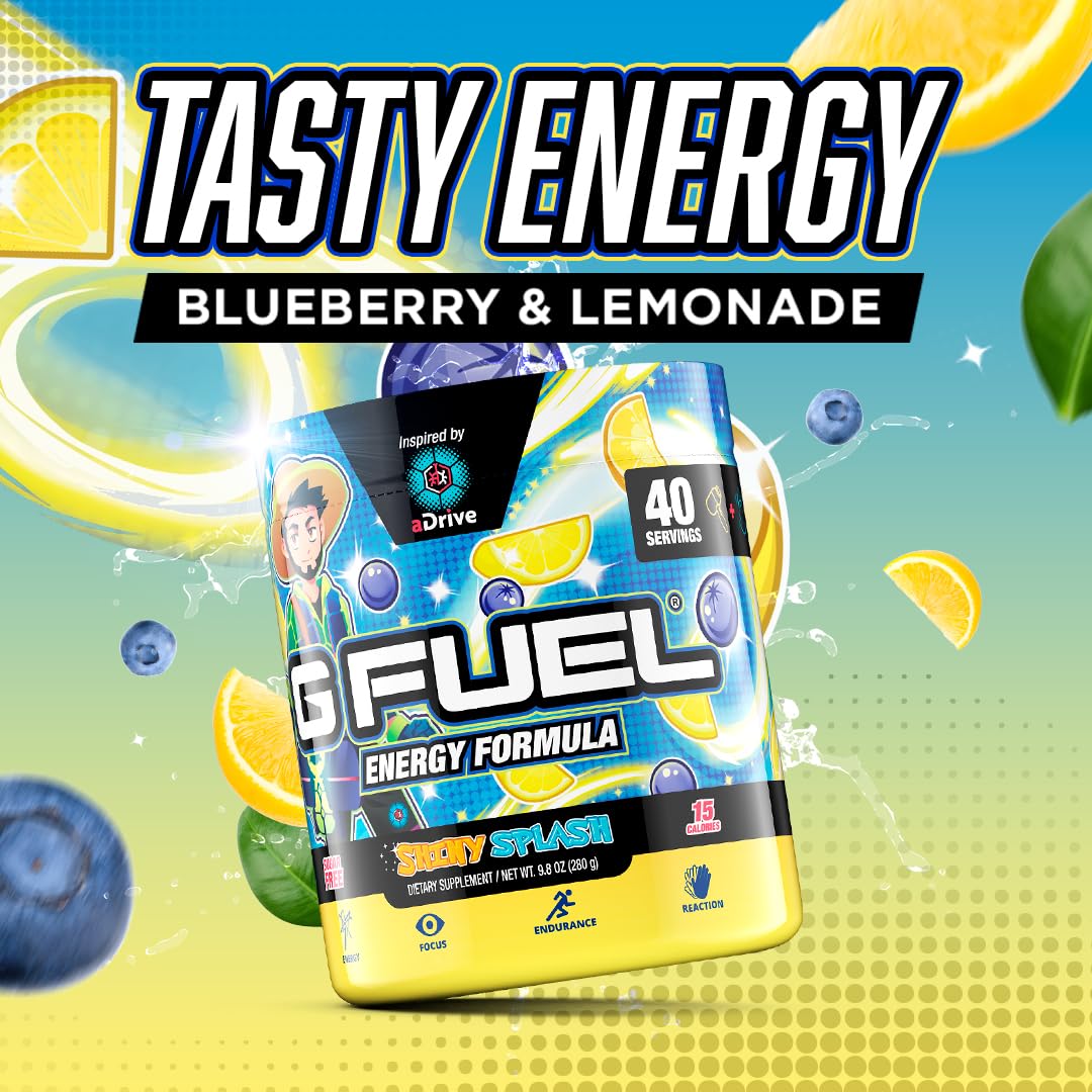 G Fuel aDrive antioxidants and vitamins label close-up.