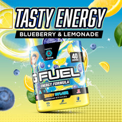 G Fuel aDrive antioxidants and vitamins label close-up.