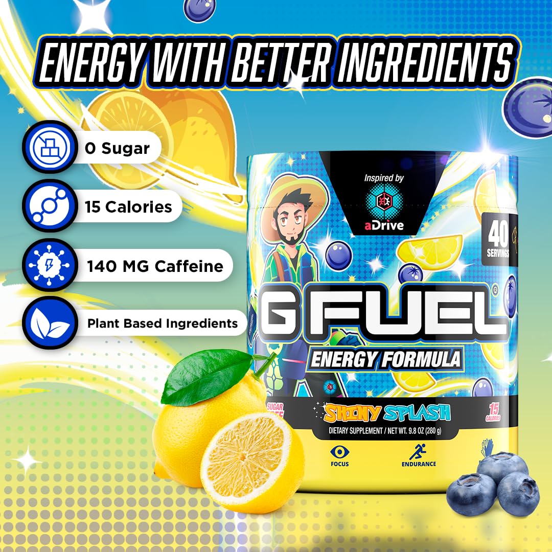 G Fuel aDrive powder dissolving in water for quick preparation.