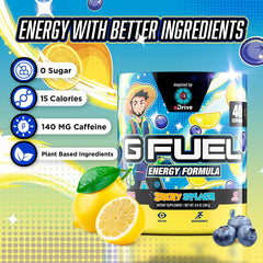 G Fuel aDrive powder dissolving in water for quick preparation.