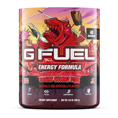 G Fuel Raging Gummy Fish powder package for focused gaming sessions