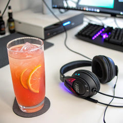 G Fuel Sage Mode prepared drink glass shows sugar-free focus during late gaming