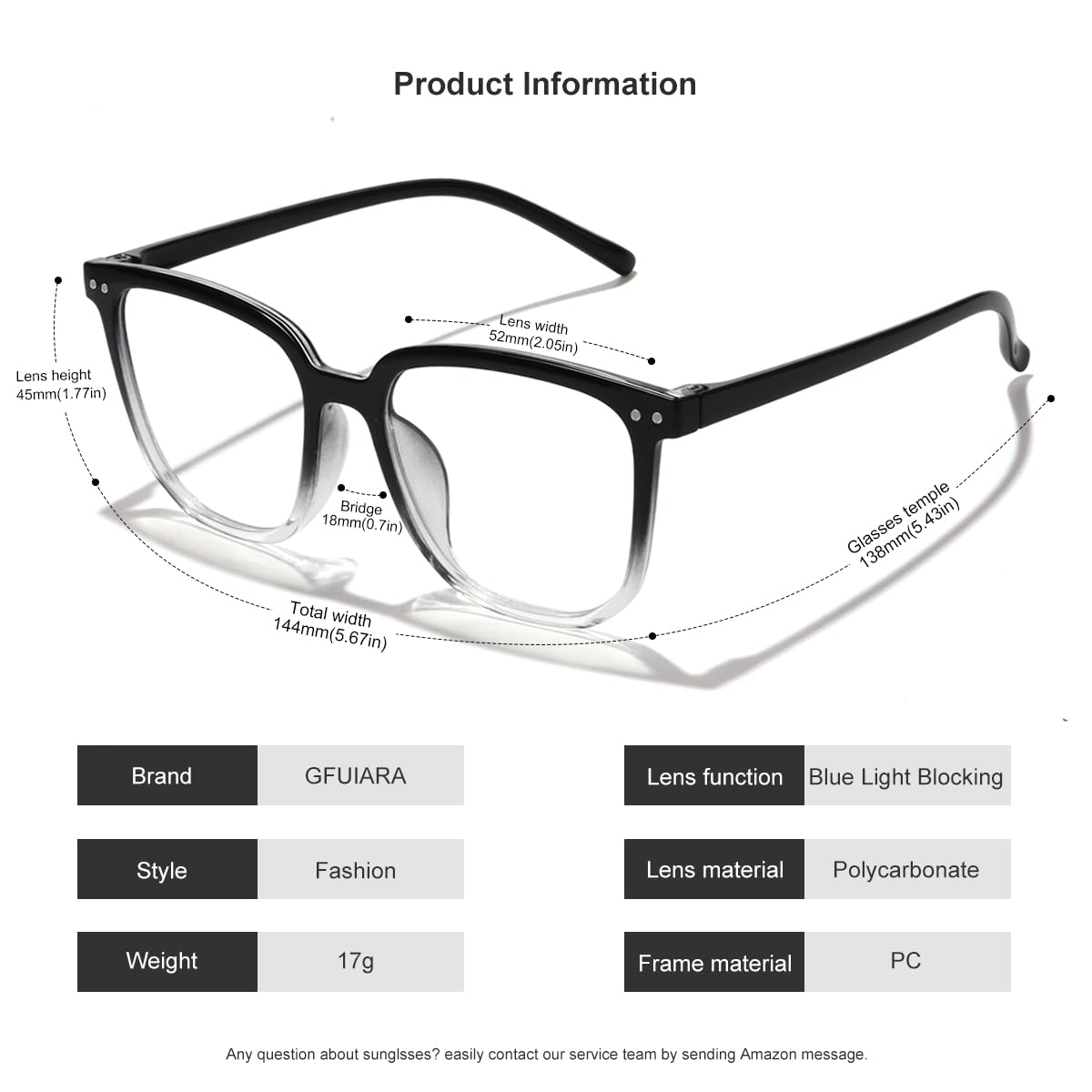 GFUIARA protección UV400 para uso cómodo frente a luces brillantes