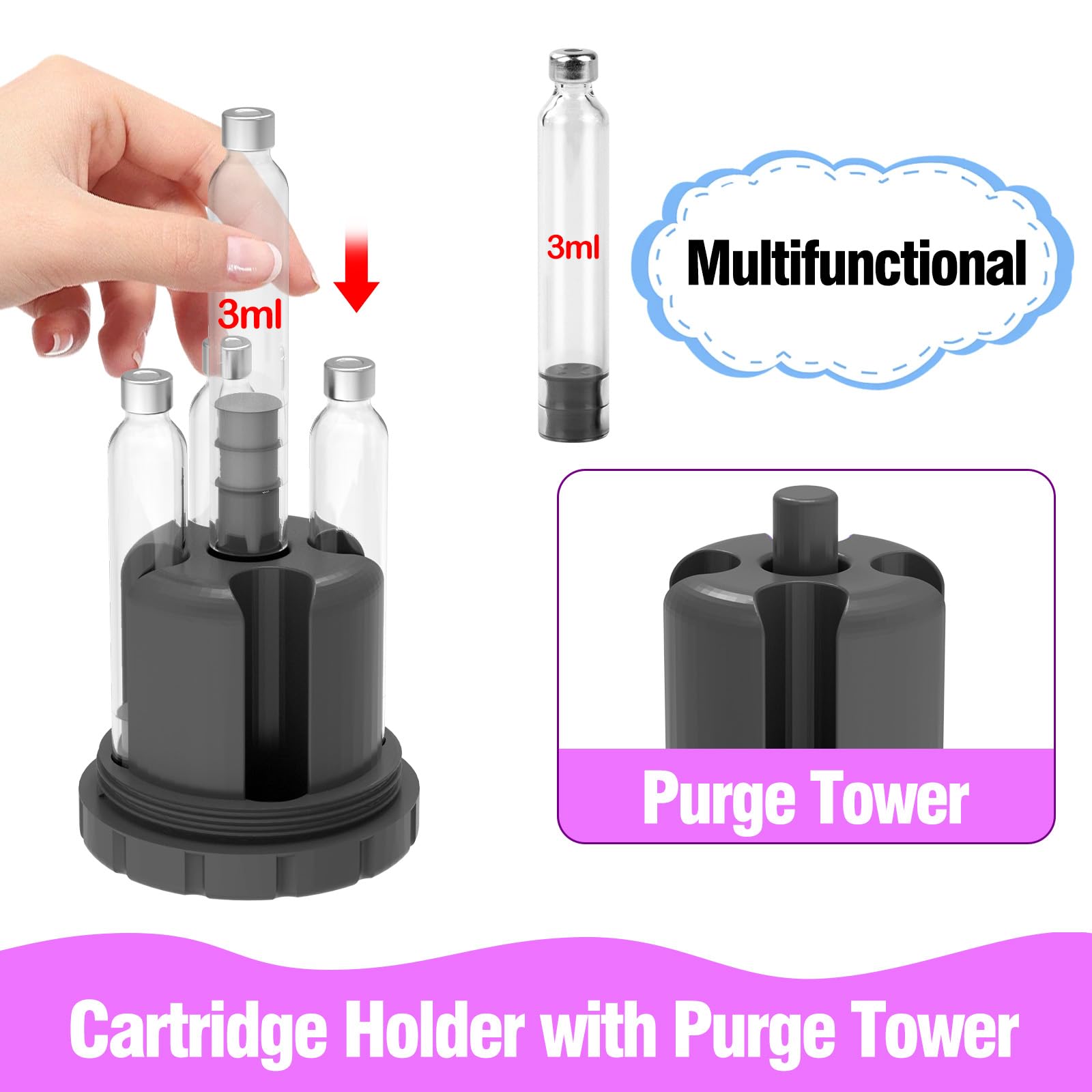 GFYYBKJ estuche compacto para cartuchos 3 mL, ahorro de espacio