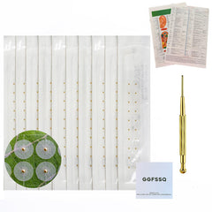 GGFSSQ ear seeds acupressure kit in gold for home balance and wellness