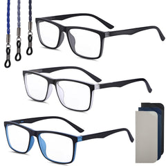 GGSTDDUP 3-pack reading glasses set for versatile daily use