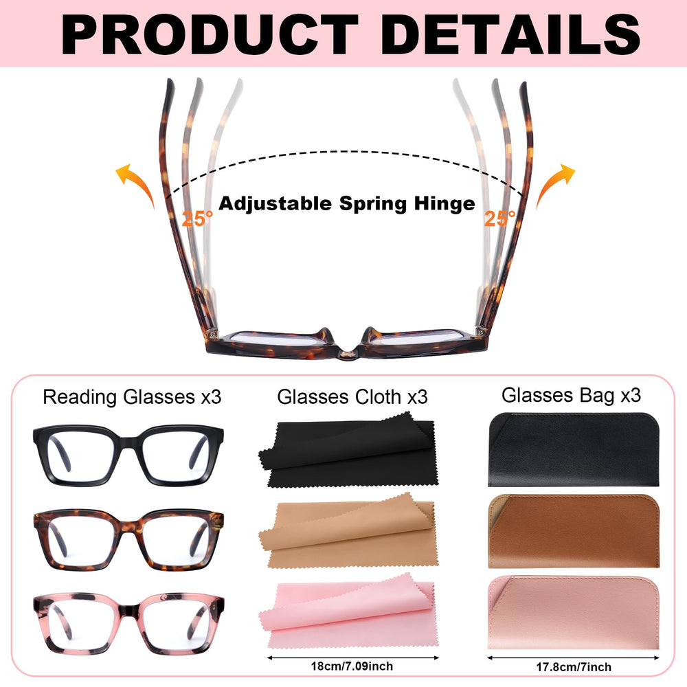 GGSTDDUP lentes progresivos tres pares para hombres, estilo y funcionalidad diaria.
