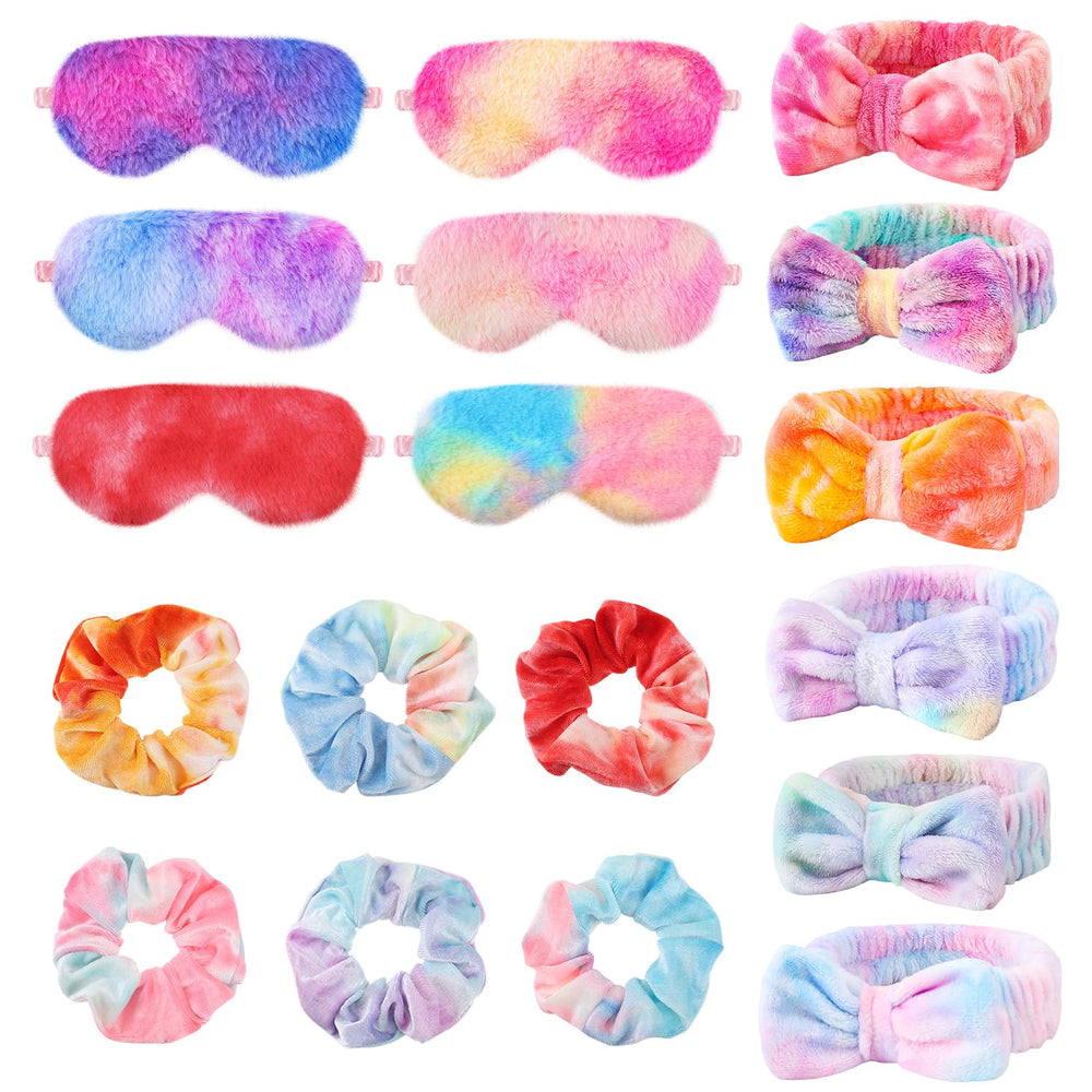 GGSTDDUP plush sleep eye mask in multicolor blocks light for restful nights