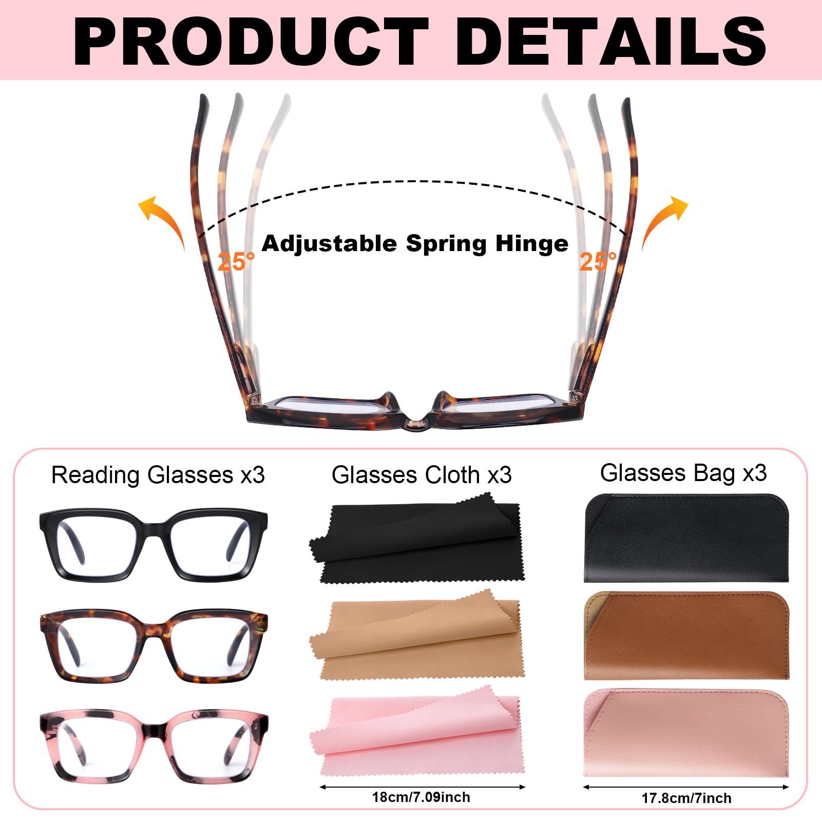 GGSTDDUP spring hinge detail for comfortable wear and secure fit