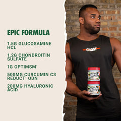 GHOST Joint bottle highlights glucosamine HCl for joint support.