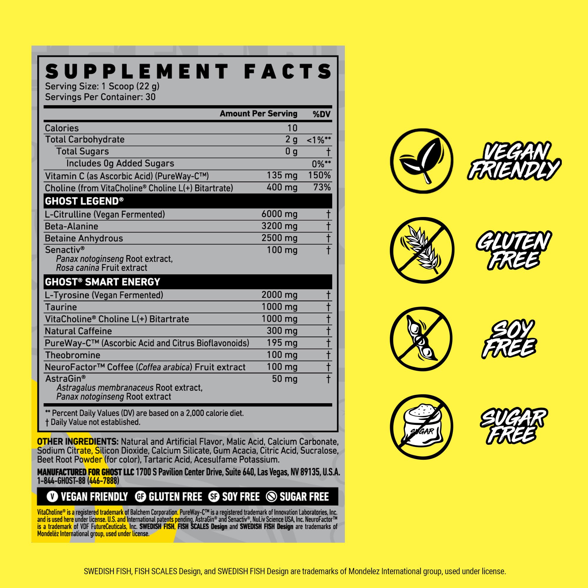 Ghost Legend 30-servings packaging on shelf, easy daily use.