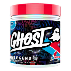 Ghost Legend All Out Merica Pop can boosts energy for intense workouts.