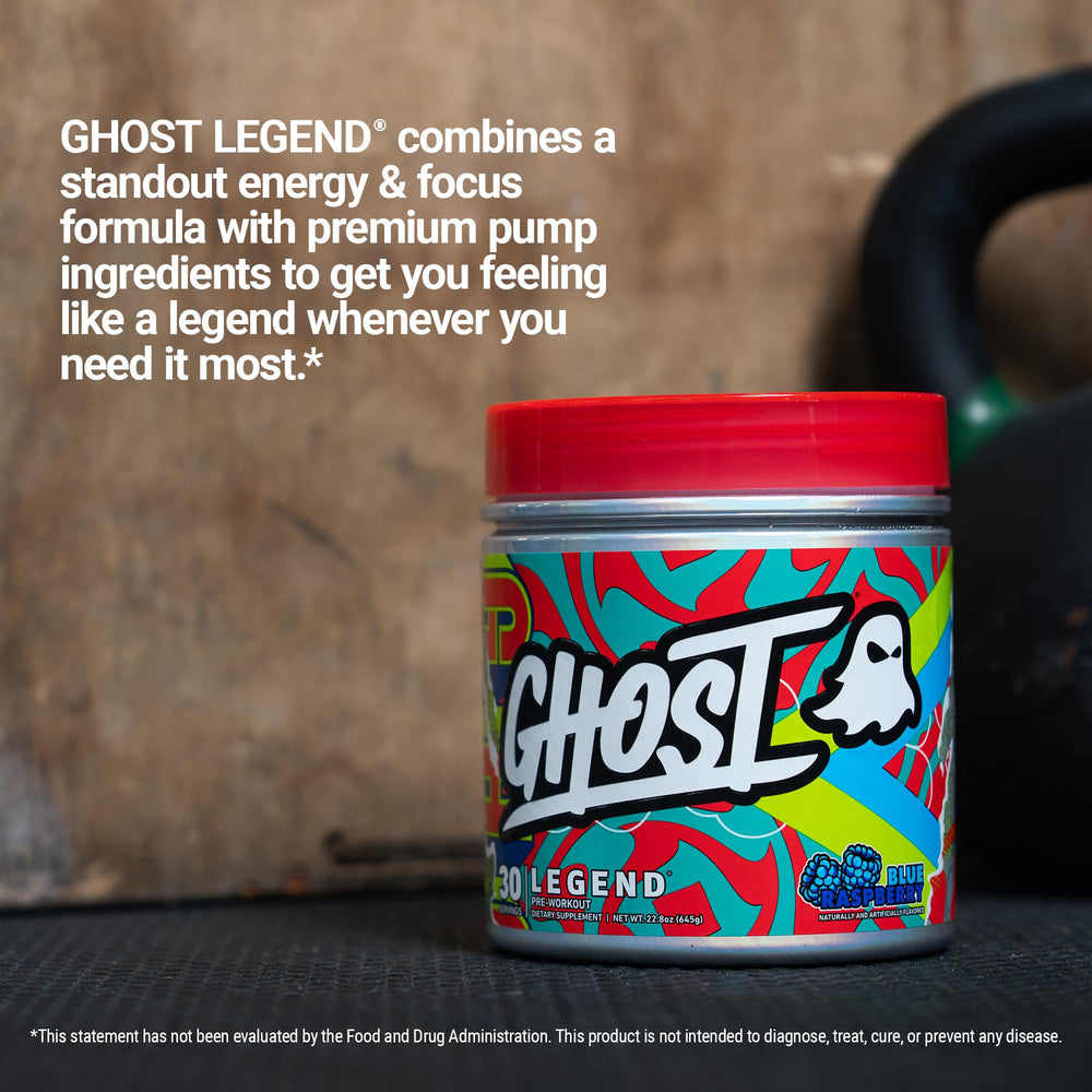 GHOST Legend citrulline pump ingredient close-up suggests improved blood flow.