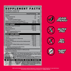 GHOST Legend ingredients label shows beta-alanine and L-Citrulline