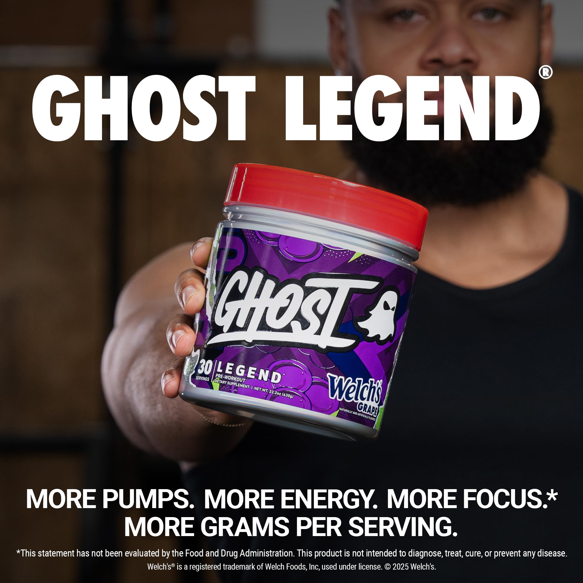 Ghost Legend scoop with a measured dose for workout readiness.