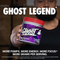 Ghost Legend scoop with a measured dose for workout readiness.