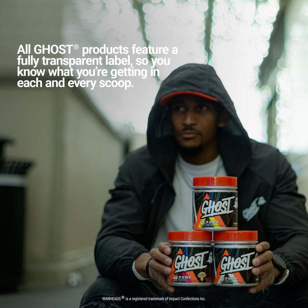 GHOST Pump vegan-friendly label highlights plant-based citrulline option.