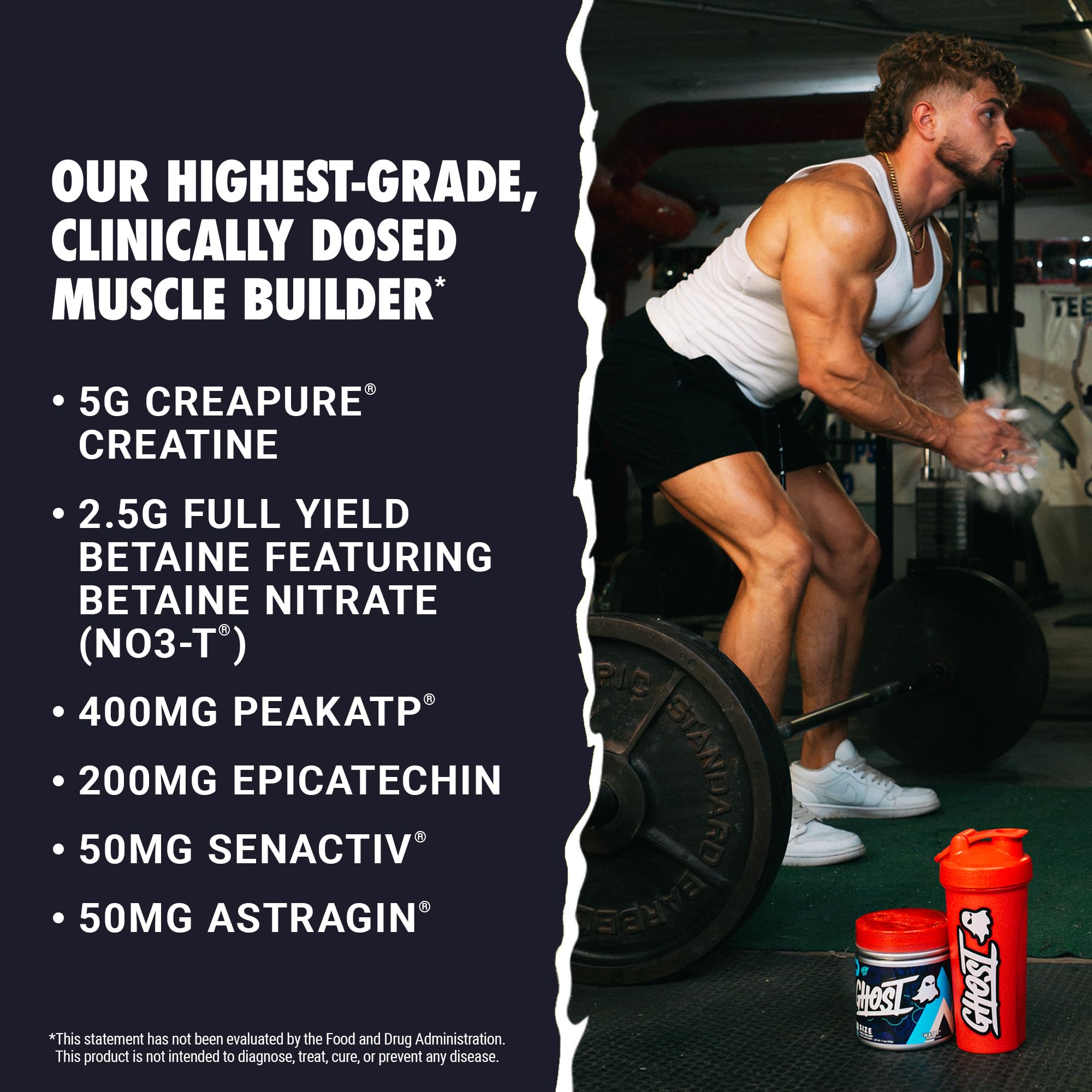GHOST Size V3 dosing scoop emphasizes accurate serving for consistent support