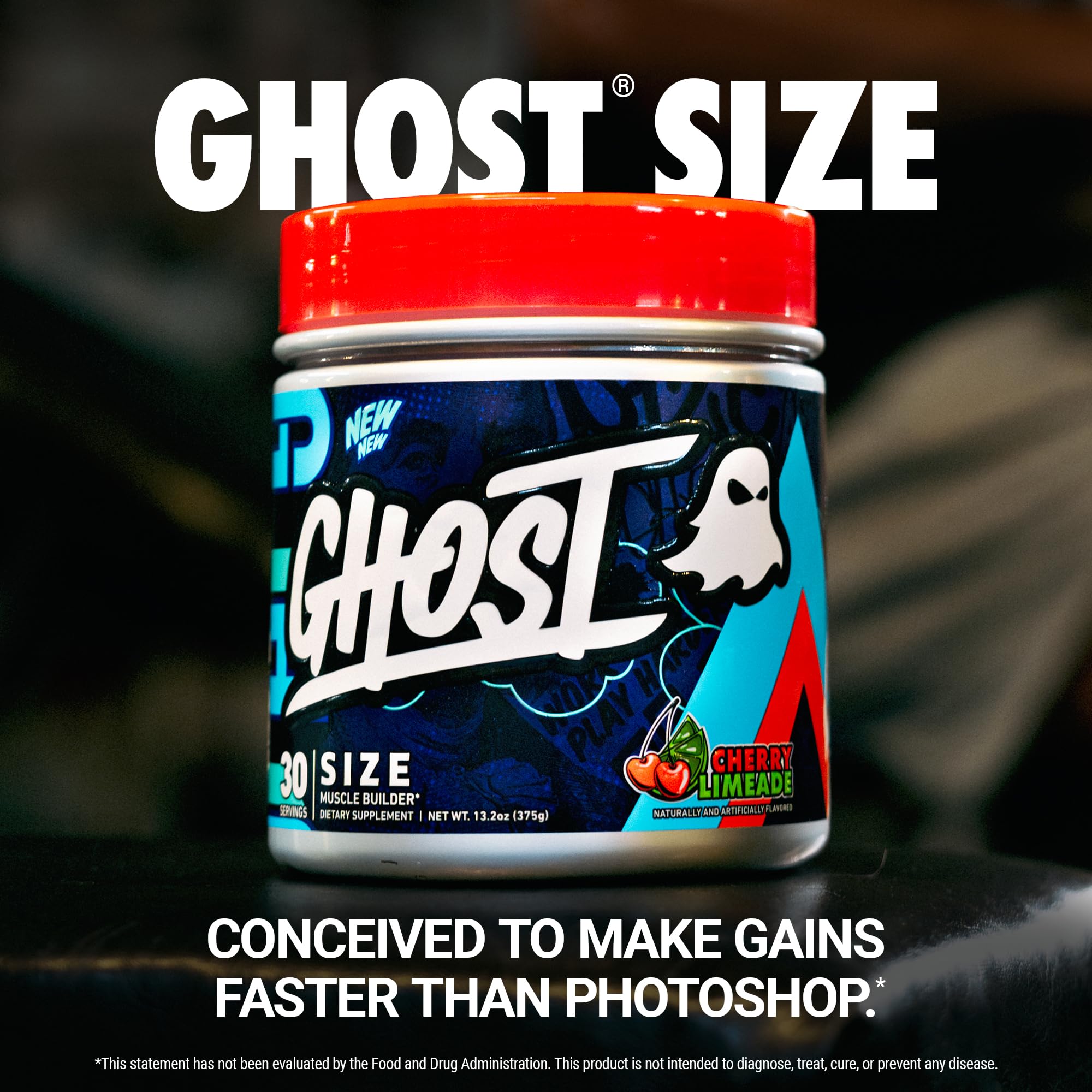 GHOST Size V3 scoop dispensing showing precise serving size for consistent workouts.