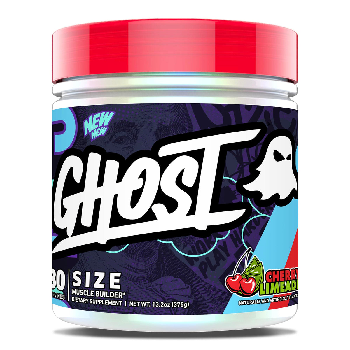 GHOST Size V3 tub front label with clear ingredient disclosure for informed decisions.
