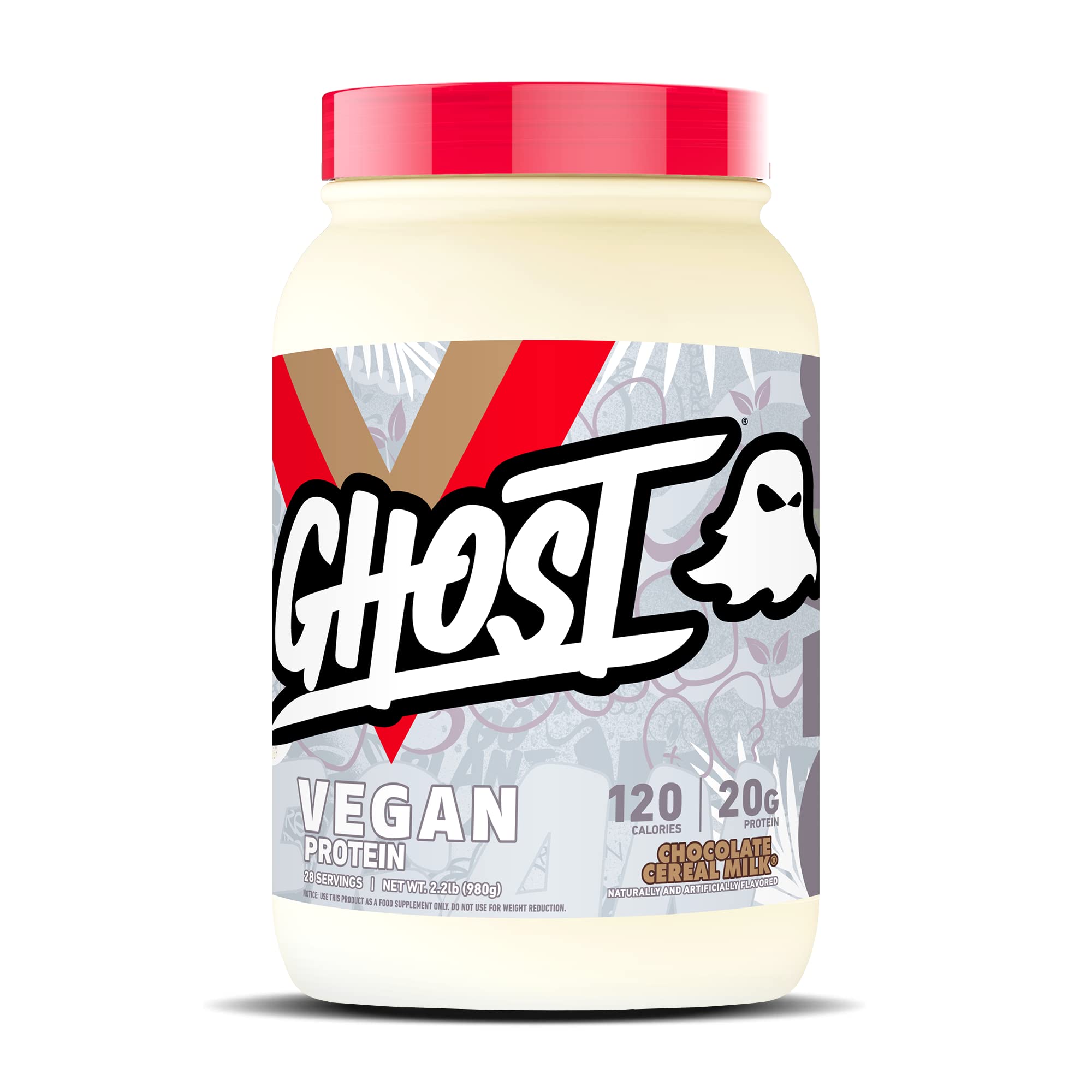 GHOST vegan protein bottle with Chocolate Cereal Milk flavor for daily shakes.