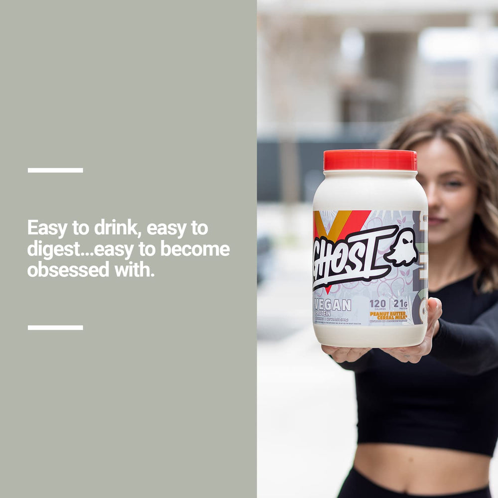 GHOST Shaker bottle ready for post-workout vegan shakes.
