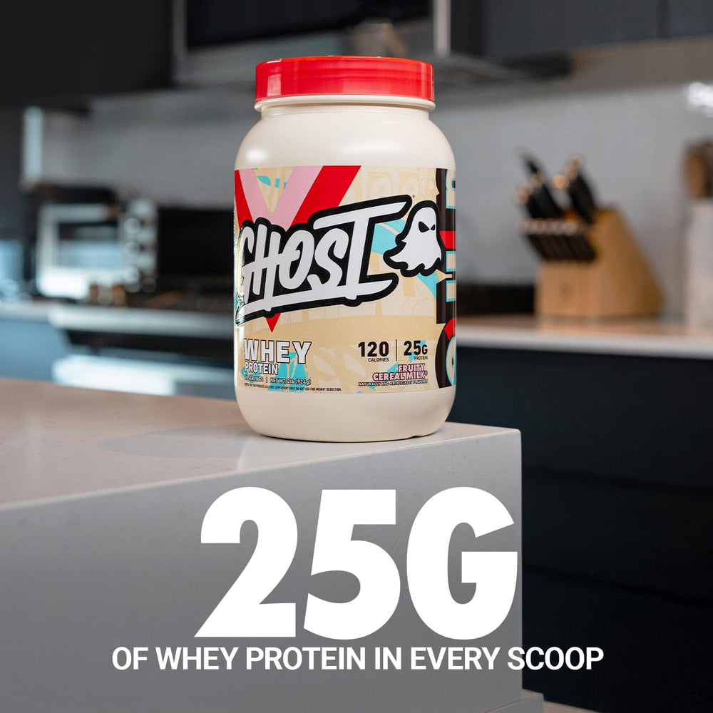 Creamy Fruity Cereal Milk shake in glass, perfect post-workout